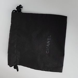 Chanel Satin Black Drawstring Bag